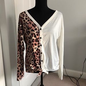 Leopard Knotted Top